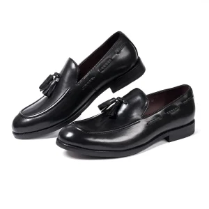 Men’s Dress Genuine Leather Breathable Non Slip Fashionable Formal Business Casual Style for Office Holiday Parties