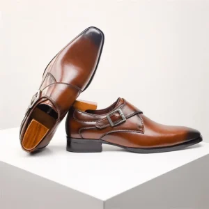 Men’s Dress Penny Loafers, Men’s Business Formal Leather Loafer Shoes, Moc Toe Casual Stylish Slip on Wedding Shoe for Men