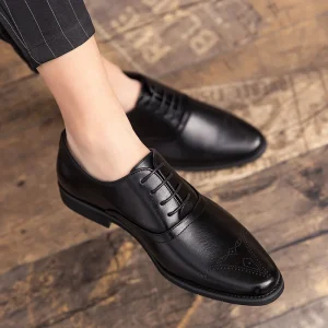 Men’s Dress Shoes Formal Elegant Wedding Leather Business Office Flats Oxfords