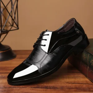 Men’s Dress Shoes Formal Fashion Elegant Wedding Leather Shoes Business Office Flats Oxfords