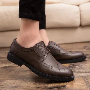 Men’s Dress Shoes Formal Fashion Elegant Wedding Leather Shoes Man Business Office Flats Oxfords for Men