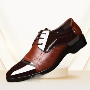 Men’s Dress Shoes Oxford Shoes PU Leather Upper Derby Mens Wedding Party Shoes for Men