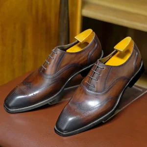 Men’s Dress Shoes PU Leather Luxury Fashion Groom Wedding Oxford Formal Shoes