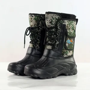 Men’s EVA Fishing Boots 100% Waterproof Warm Insulated Durable Lightweight Anti Slip Mid Calf Winter Fishing Outdoor