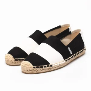 Men’s Espadrilles Canvas Upper Hemp Midsole Rubber Outsole Breathable Anti Slip Lightweight Slip On Recyclable Striped Shoes