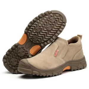 Men’s Factory Direct Sales Work Shoes Stab-proof Steel Toe Wear-resistant Rubber Sole Men’s Slip-on Safety Shoes