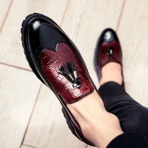 Men’s Fashion British Style Carved Pattern Light Weight Formal Business Dress Shoes Wedding Shoes