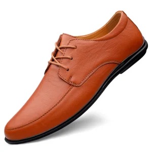 Men’s Fashion Business Formal Dress Leather Shoes Casual Shoes PU Leather Upper Flat