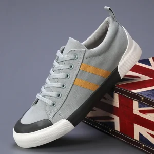 Men’s Fashion Canvas Shoes Lightweight Breathable Versatile Walking Style Shoes Comfortable Casual Sport Shoes