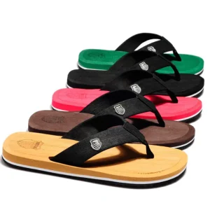 Men’s Fashion Flip Flops for Summer Casual Comfort Toe Sandals Flat Bottomed Breathable Beach Men’s Slippers Shoes
