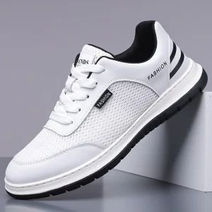 Men’s Fashion Sneakers Mesh Shoes White Casual Running Training Shoes Walking Shoes Outdoor Street Fashion Shoes