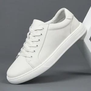 Men’s Fashion Suede Sneakers Casual Chunky Sole White Versatile Breathable Low Top Lace up Anti Odor Genuine Shoes
