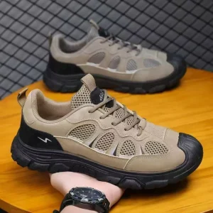 Men’s Fashion Trend Sports Shoes Cloth Lace Up PU MD Cross Border Manufacturer Distribution Walking Style Shoes