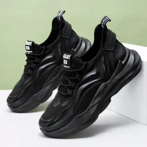 Men’s Fashionable Breathable Mesh Casual Sports Shoes Spring Summer Autumn Comfortable Thick Soled Walking Shoes
