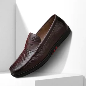 Men’s Fashionable Oxford Loafers Flats Driving Shoes Lightweight Breathable Dress Shoes for Business Formal