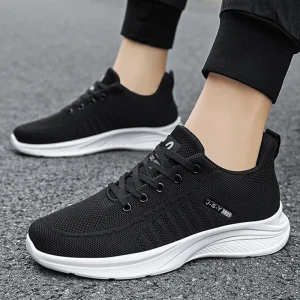 Men’s Fly-woven Mesh Breathable Sneakers Fashionable Versatile Soft Soles Comfortable Casual Shoes Footwear 39-44
