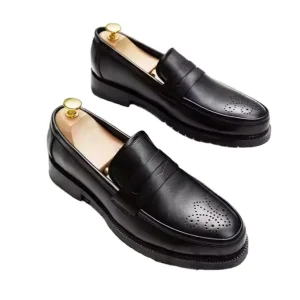 Men’s Formal Breathable Leather Dress Shoes & Oxfords Slip On Closure with Anti Slip Feature for Winter Season