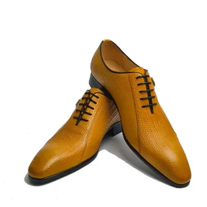 Men’s Formal British Lace-up Oxford Shoes Hand-painted Weddings Banquets Occasions Office Wear