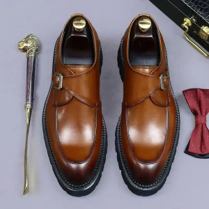 Men’s Formal Dress Shoes Luxurious Leather Groom’s Wedding Shoes Italian Style Oxford Shoes