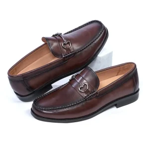 Men’s Formal Loafers High-quality Genuine Leather Slip-On Casual Formal Wear Suitable for Weddings Banquet