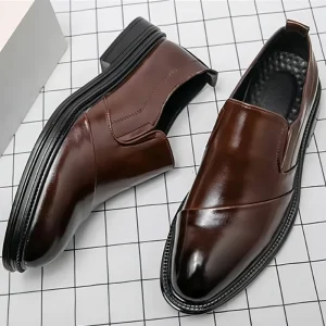 Men’s Four Seasons Casual Derby Leather Dress Shoes British Style Formal Pointy Men’s Dress Shoes