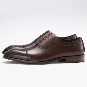 Men’s Genuine Cow Leather Oxford Shoes Handmade Breathable Anti-Odor Loafers Soft Toe Box Moccasin Gommino Style