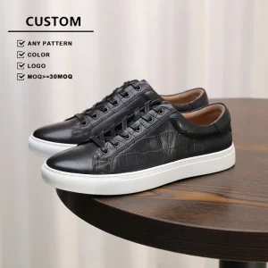 Men’s Genuine Cow Leather Sporty Anti-Slip Lightweight Walking Shoes for Spring/Winter