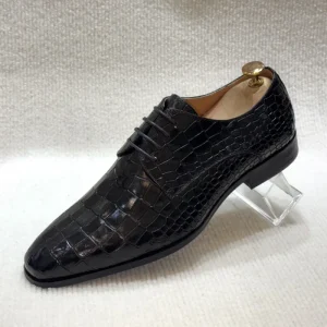 Men’s Genuine Leather Autumn Derby Dress Shoes Comfortable Pointed Toe Oxfords Customizable Business Office Style
