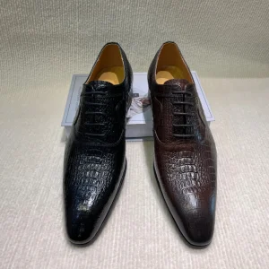 Men’s Genuine Leather Derby Casual Dress Shoes Classic Design with Breathable Quality for Office & Wedding Use