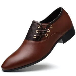 Men’s Genuine Leather Dress Shoes Business Loafers with slip on Closure Soft Plus Size 38-48 Waterproof for Summer & Spring