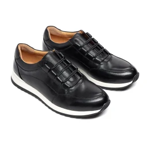 Men’s Genuine Leather Flat Shoes With Lace up Round Toe Casual Leather Shoes for All Seasons for Spring Summer Fall Winter