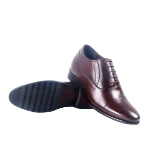 Men’s Genuine Leather Formal Dress Shoes Summer Breathable 2.8 Inches/7cm Height Increasing Elevator Shoes New Trend