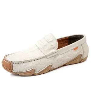 Men’s Genuine Leather Loafers Comfort Soft Soles Spring Business Casual Shoes