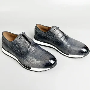 Men’s Genuine Leather Oxford Dress Shoes Breathable Lace-Up for Business Casual Holiday Party Office Walking Style