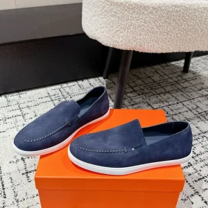 Men’s Genuine Leather Pointed Toe Slip-On Walking Shoes Anti-Slip Comfort Casual Monk Strap Loafers