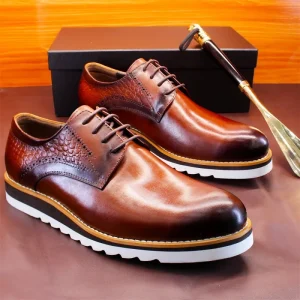 Men’s Genuine Leather Shoes with a Sense of Luxury Casual Elevated Suitable for Business Wear and Men’s Leather Shoes