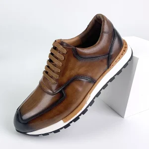 Men’s Genuine Leather Sport Style Dress Shoes & Oxfords Casual & Business Outdoor Running Sneakers 46size