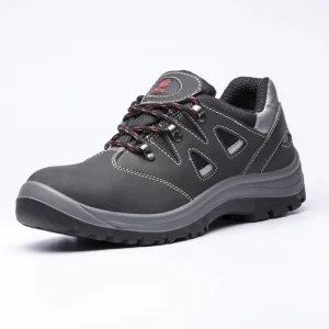 Men’s Genuine Leather Steel Toe Industrial Safety Shoes Breathable Work Boots From Factories