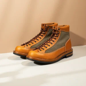 Men’s Genuine Leather for Boots Lace-Up Closure Breathable Casual Trend High Helper Shoes Single Shoe Spring New Boot