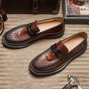 Men’s Handmade Fashion Casual Genuine Leather Loafers Shoes