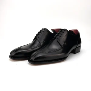 Men’s Handmade Full Grain Calf Leather Wedding Shoes Breathable All Season Fiddle-back Waist
