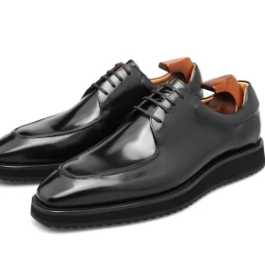 Men’s Handmade Genuine Leather Derby Dress Shoes Black Formal Business Shoes Manufacturer