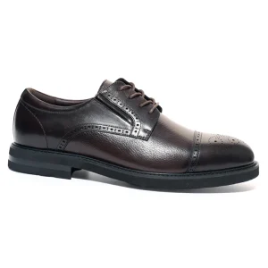 Men’s Handmade Genuine Leather Monk Strap Lace-Up Wedding Shoes Spring Solid