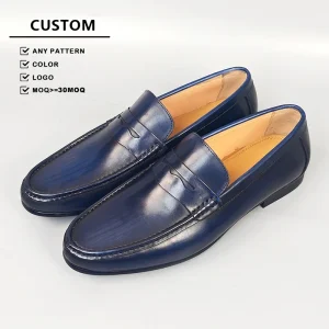 Men’s Handmade Loafer Leather Shoes Non slip Sole Premium Top Layers Cow Leather Dress Shoes
