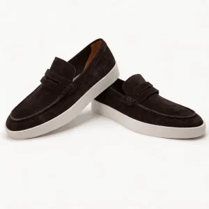 Men’s Handmade Suede Leather Comfort Loafers Business Casual All Seasons Shoes