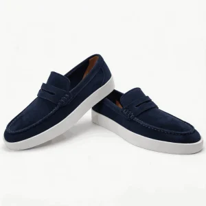 Men’s Handmade Suede Leather Comfort Slip On Loafers Business Casual Shoes For All Seasons