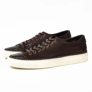 Men’s Head Front Laces Skateboard Shoes Genuine Leather First Layer Cowhide Summer Breathable Casual Flat