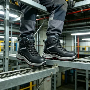 Men’s High Cut Safety Shoes Waterproof Heat Resistant Steel Toe Anti Crush for Construction Site