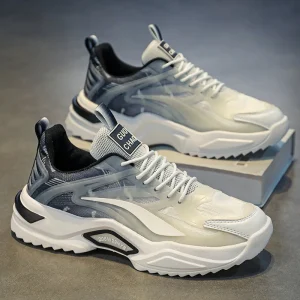 Men’s High Quality Casual Running Sneakers Breathable Design with Thick Bottom for Summer Sports for Winter Teenagers