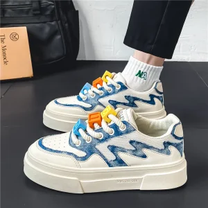 Men’s High Quality Casual Sneakers Flat Walking Style Shoes with Running Features